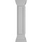 Ekena Millwork 10"W x 48"H End Newel Post with Panel, Flat Capital & Base Trim (Installation kit included) NWL10X48EPF0B0 - alternate 4